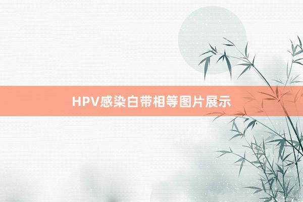 HPV感染白带相等图片展示